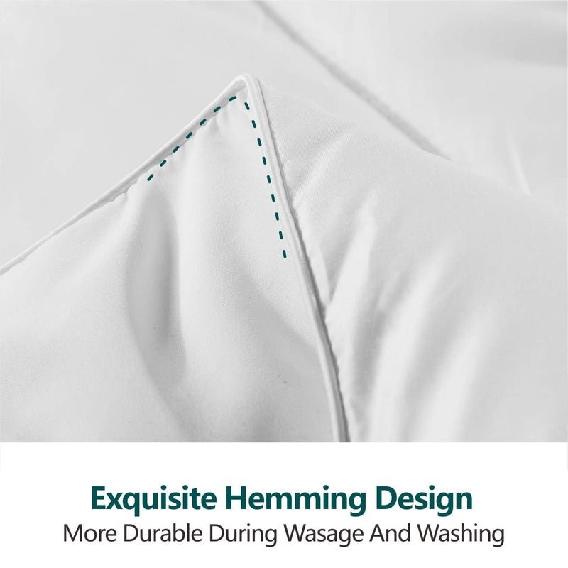 cozy night Cozynight Soft Twin Size Comforter Duvet Insert-Lightweight Down Alternative Comforter with Corner Tabs-Breathable Machine Washable Diamond Stitching (White,68"x86") - Image 5
